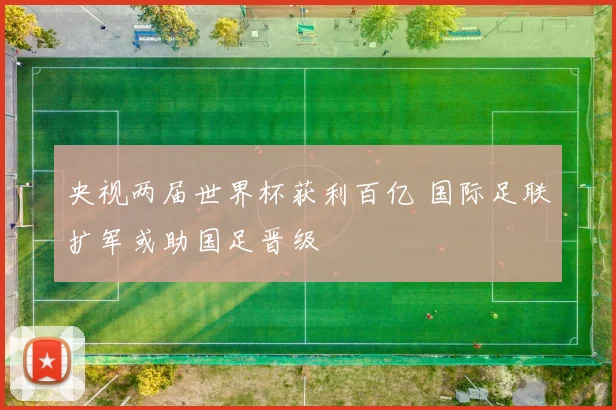 央视两届世界杯获利百亿 国际足联扩军或助国足晋级